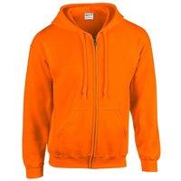 Gildan Men's Heavy Blend Full Zip Hoodie in Orange | Size: 3XL