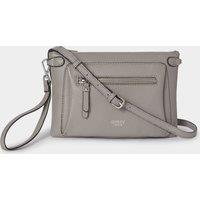 OSPREY LONDON Women's The Ruby Leather Crossbody Clutch Bag in Taupe