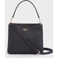 OSPREY LONDON Women's The Winchester Leather Grab Bag in Black