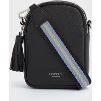 OSPREY LONDON Women's The Stella Leather Phone Bag in Black