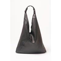 Sarta Women's Juno Pebbled Italian Leather Shoulder Bag in Black