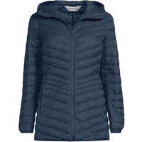 Lands' End Women's Petite Wanderweight Down Ultralight Packable Jacket with Hood in Blue | Size: 10-12