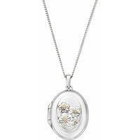 Clogau Women's Nature's Wonder Sterling Silver Forget-Me-Not Locket in Metallics