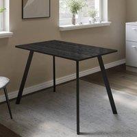EONLION 4-6 Person Wood Dining Table Metal Legs in Black