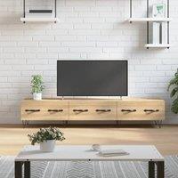Berkfield Home TV Cabinet Sonoma Oak 150x36x30 cm Engineered Wood in Brown | Size: 150 x 36 x 30 cm