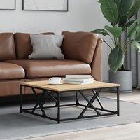 Berkfield Home Coffee Table Sonoma Oak 70x70x30 cm Engineered Wood in Brown | Size: 70 x 70 x 30 cm