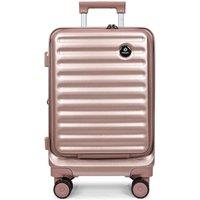 House of Leather Four Wheel Suitcase Hard Shell Luggage Alaska in Rose Gold | Size: Small