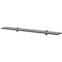 Berkfield Home Floating Shelf Glass 80x20 cm 8 mm in Black