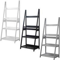 EONLION Modena 4-Tier Wooden Ladder Rack - Display Stand & Storage Shelf in Light Oak