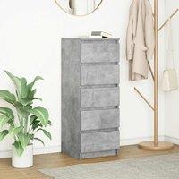 Berkfield Home Sideboard with Drawers Concrete Grey 37.5x35x99 cm Engineered Wood