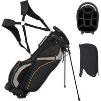 Gymax Golf Stand Bag Lightweight Golf Carry Bag 35.5 Pitch & Putt Bag For Clubs in Black