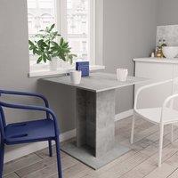 Berkfield Home Dining Table Concrete Grey 80x80x75 cm Engineered Wood | Size: 80 x 80 x 75 cm