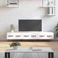 Berkfield Home TV Cabinet White 150x36x30 cm Engineered Wood | Size: 150 x 36 x 30 cm