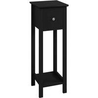 EONLION Slim Bedside Table with Drawer, Nightstand grey 1 in Black