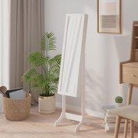 Berkfield Home Free-Standing Mirror White 34x37x146 cm | Size: 34 x 37 x 146 cm