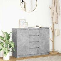 Berkfield Home Sideboard with Drawers Concrete Grey 100.5x35x76 cm Engineered Wood