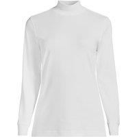 Lands' End Women's Plus Cotton Polo Neck in White | Size: 28-30