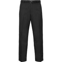 MyShoeStore Men's Smart Casual Formal Trousers Dress Pants in Black | Size: 50XL
