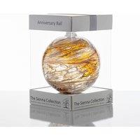 Sienna Glass Anniversary Gift Friendship Ball Pastel Gold
