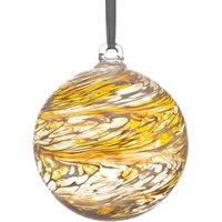 Sienna Glass 10cm Friendship Ball Happy 50th Birthday in Gold