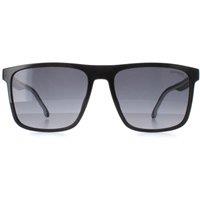 Carrera Men's Rectangle Black & White Dark Grey Gradient 8064/S