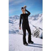 Animal Women's 'Powder' Snowproof Breathable Warm Fleece Lined Bib Front Ski Pants in Black | Size: 14