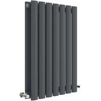 Balterley Embrace Horizontal Double Panel Radiator, 600mm x 412mm - Anthracite in Grey