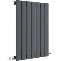 Balterley Lucia Square Horizontal Single Panel Radiator 600mm x 412mm Anthracite in Grey