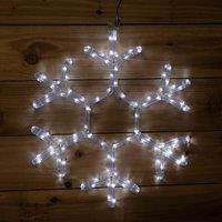 Samuel Alexander Light up Hanging Christmas Snowflake Rope Light with White LEDs