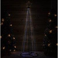 Samuel Alexander Light up Christmas Pyramid Cone Tree with 308 White & Warm White LEDs