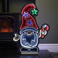 Samuel Alexander Light up Christmas Gonk with Candy Cane Infinity Decoration with LEDs