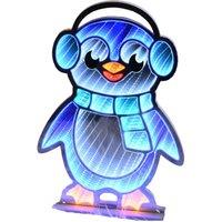 Samuel Alexander 40cm Light up Penguin Infinity Decoration with Blue & White LEDs