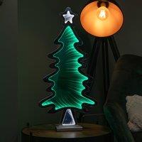 Samuel Alexander Light up Christmas Tree Infinity Decoration with LEDs in Green