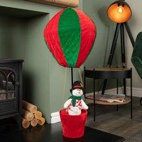 Samuel Alexander Tall Plush Snowman Hot Air Balloon with Extension Pole Hanging
