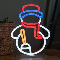 Samuel Alexander Light up Christmas Snowman Table Top Lit Sign