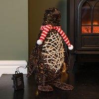 Samuel Alexander Battery Operated Light up Brown Penguin with 60 Warm White LEDs
