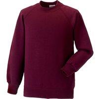 Jerzees Schoolwear Jerzees Schoolgear Raglan Sleeve Sweatshirt Pack of 2 in Burgundy | Size: 5-6 Years