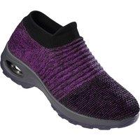 Women's Lightweight Slip-On Trainers in Purple | Size: 4