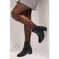 Dorothy Perkins Women's Wide Fit Maias Block Heel Chelsea Boots in Black | Size: 3