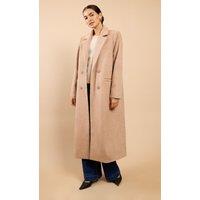 Little Mistress Women's Oatmeal Coat in Beige | Size: Medium