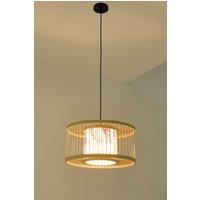 Bamboo-Woven Pendant Light