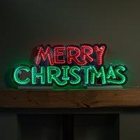 Samuel Alexander Light up Merry Infinity Light Decoration with Red & Green LEDs