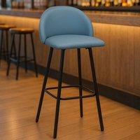 EONLION Modern Bar Stool Pub Counter Height Chair with Legs in Blue