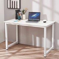 EONLION White 120 cm Computer Desk Home Office Desk