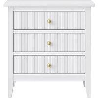 Melody Maison 6 Drawer Chest Of Drawers, Tall 5 Drawer Bedside Table & Pair Of 3 Drawer Bedside Tables - Hales White Range