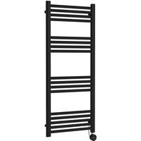 Balterley Electric Round Towel Rail 1200x500 - Matt Black