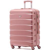 Flight Knight 25 Medium Suitcase Check-in Hold Luggage Hard Shell 4 Wheels TSA Lock in Rose