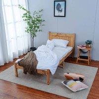 EONLION 3FT Bed Frame Single Bed Solid Pine Bed in Brown