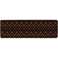 Benjamin Tate Design Freehand Horizontal Zigzag Chevron Stripes Boho Chic Runner Rug in Natural | Size: 67 cm x 230 cm