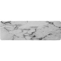 Benjamin Tate Design White Marble Texture Runner Rug in Natural | Size: 67 cm x 230 cm